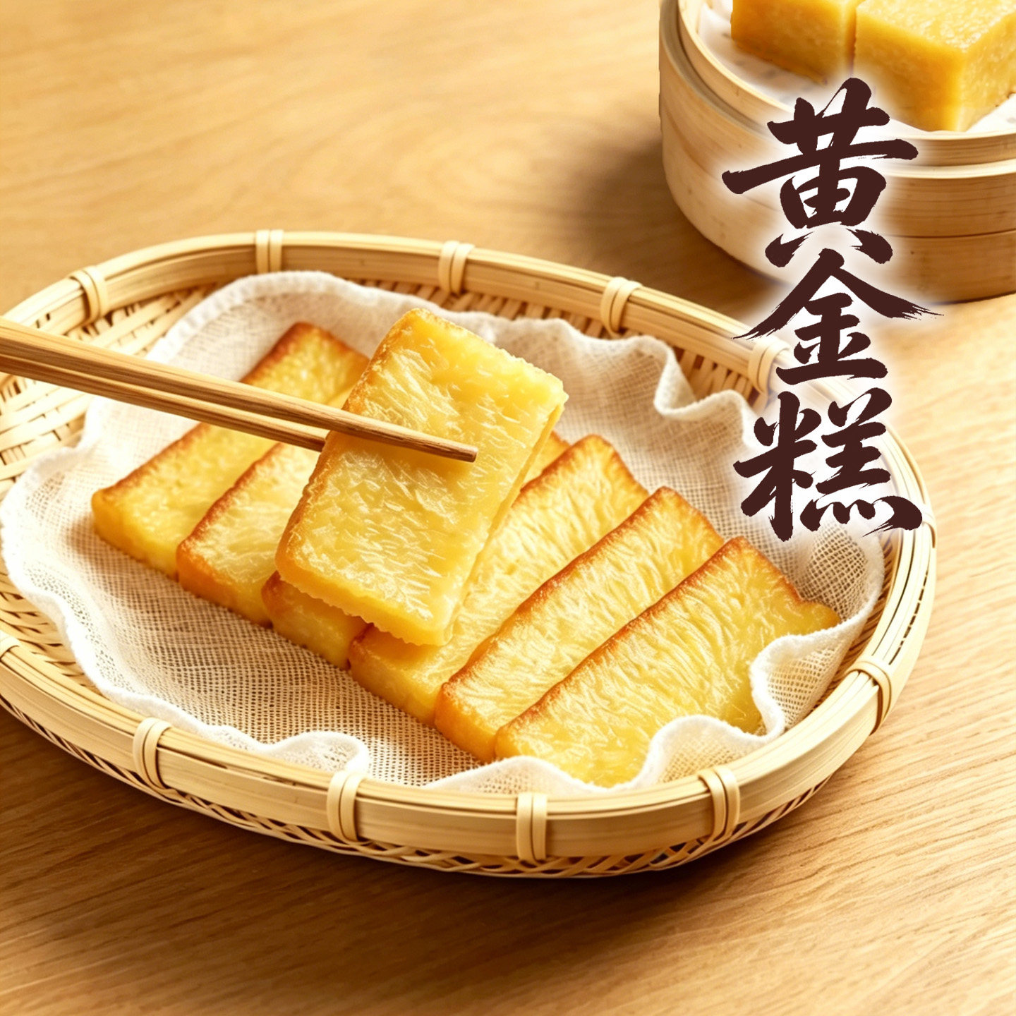 源口黄金糕 整块切片广式糕点 蒸糕发糕零食 加热即食早餐半成品