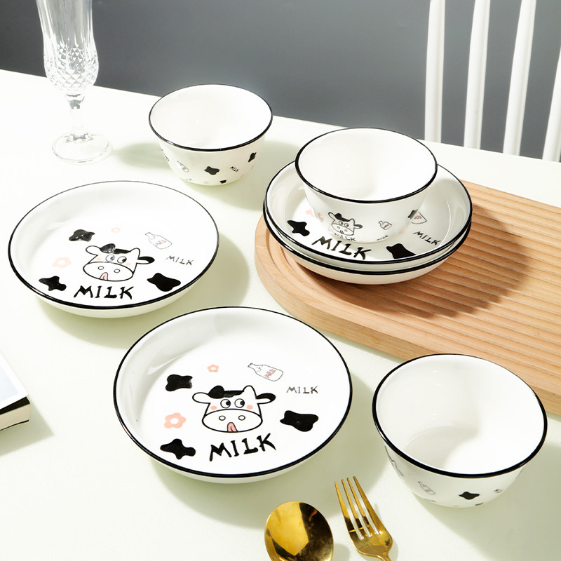 2人家用北欧高颜值碗盘餐具郁金香个性陶瓷碗筷碟餐具套装组合,餐饮具,盘,淘宝优惠券,粉丝福利购,淘宝优惠卷