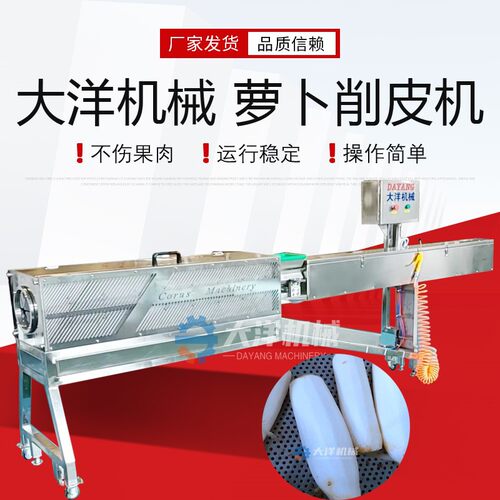 大洋商用白萝卜削皮机 新款白萝卜削皮设备连续式白萝卜加工设备