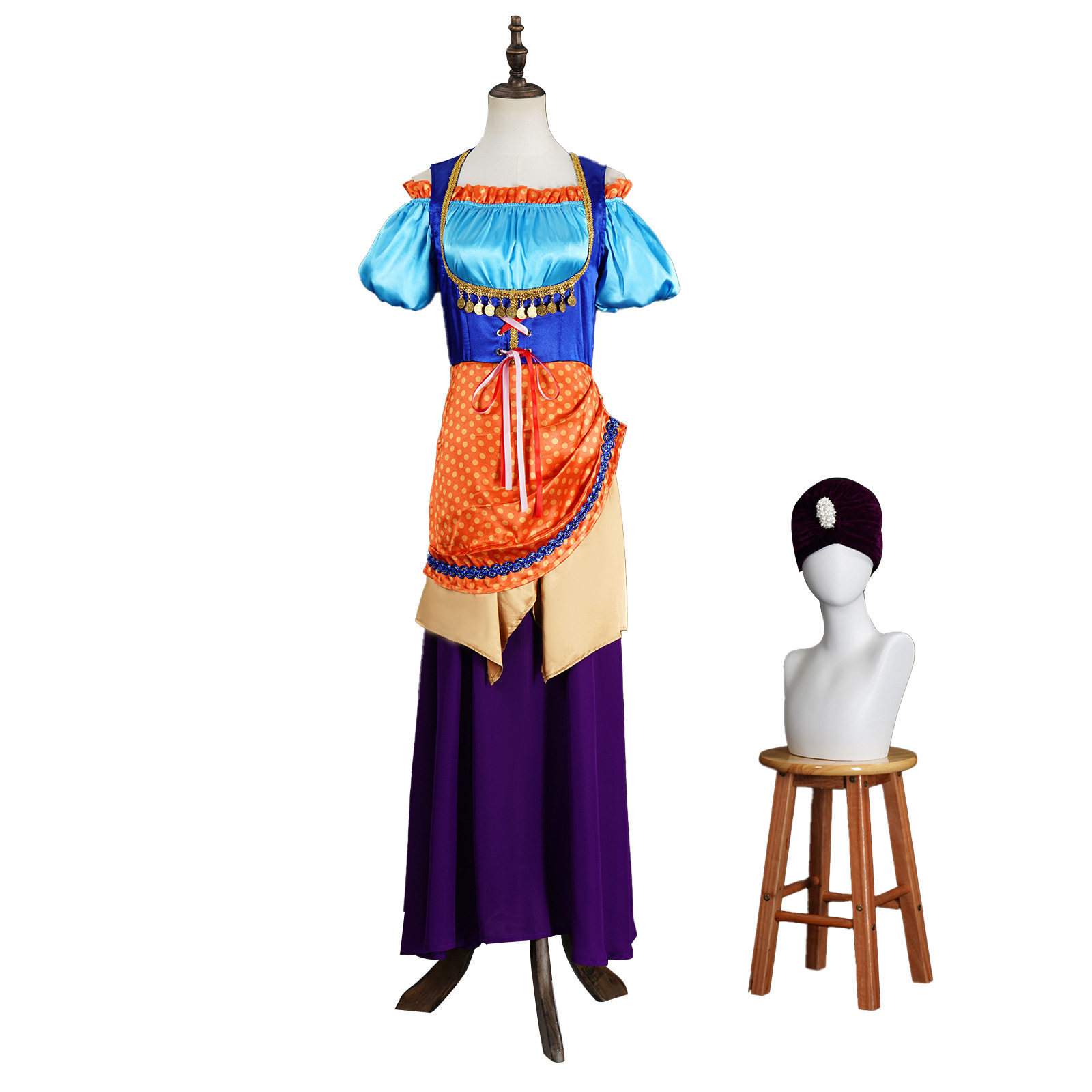 跨境新品旅行者cos服装舞蹈连衣裙路行者C服表演服舞台装