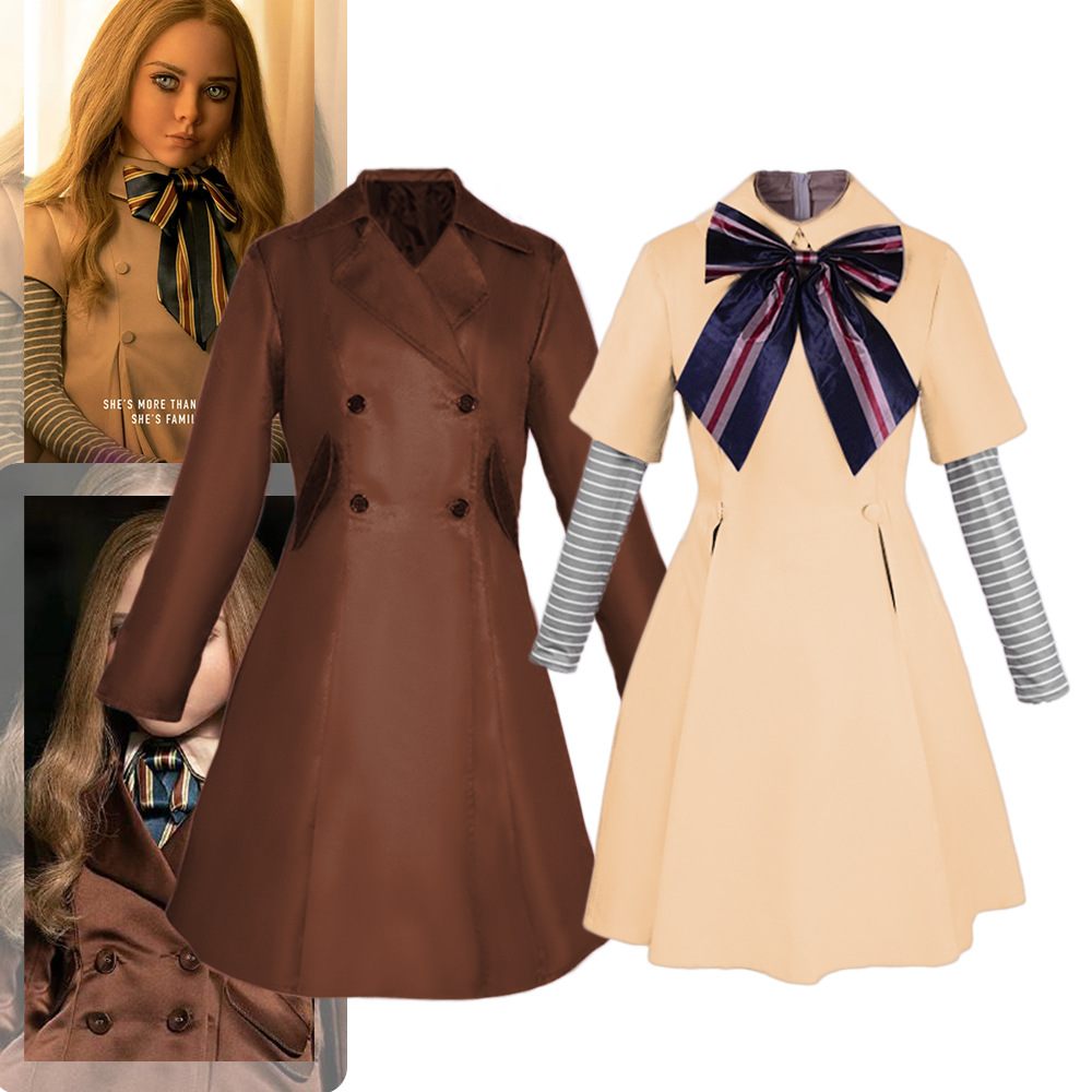 M3GAN/梅根cos服2023恐怖美国电影儿童外套成人梅根角色扮演裙子