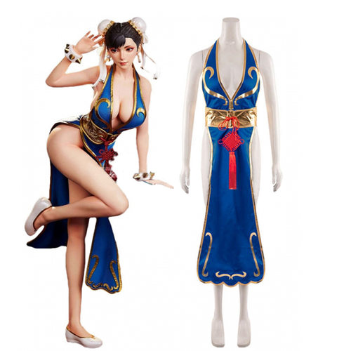 镇店之宝新款街霸春丽cos服性感旗袍舞狮演出服cosplay动漫万圣节