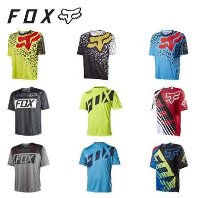 特价美国FOX男款夏季运动骑行短袖车衣T恤山地自行车排汗速干透气