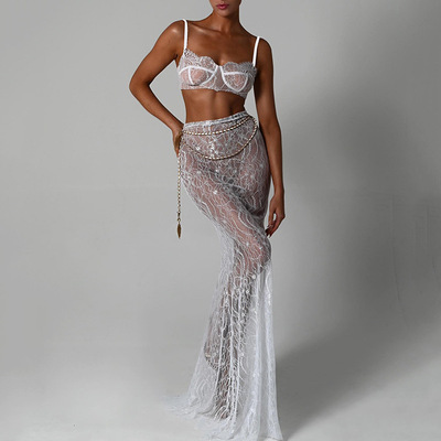 Sexy backenders split fishtail skirt  露背吊带分体鱼尾半身裙