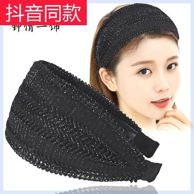 宽边遮白发发箍刘海简约带齿防滑压发卡缕空透气头饰小清新发带女