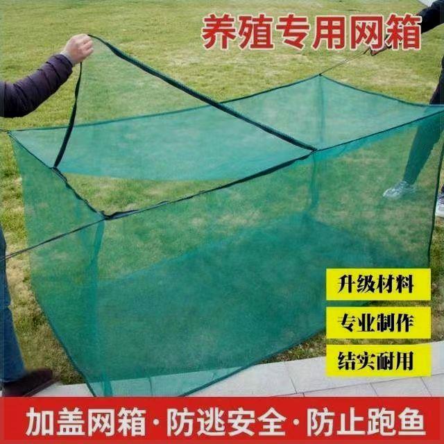 10目网箱带盖加盖养鱼网箱水产养殖龙虾泥鳅黄鳝鳝鱼网箱加厚鱼苗