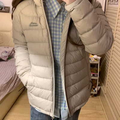 韩系户外排骨羽绒棉服女保暖连帽