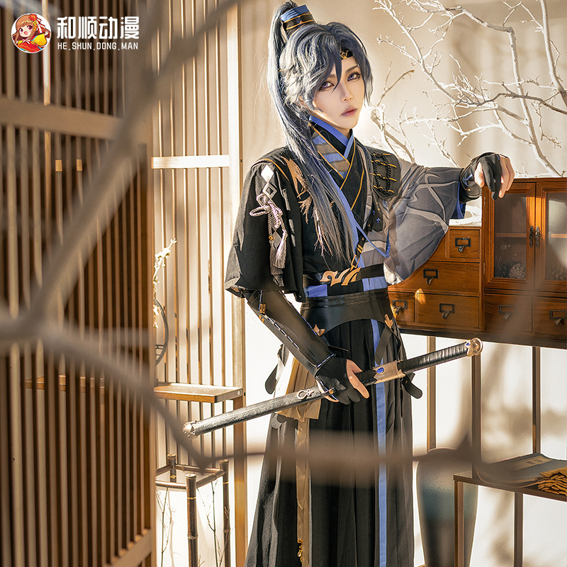 和顺动漫代号鸢cos傅融cosplay服古装少年正太男装乙女游戏假发-封面