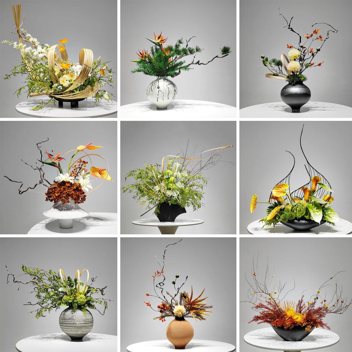 样板间花艺摆件酒店餐桌花仿真绿植现代售楼处别墅餐厅新中式摆花