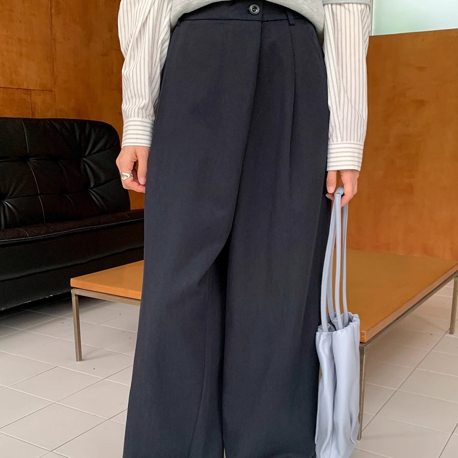 小众设计感莱赛尔棉阔腿裤女25秋