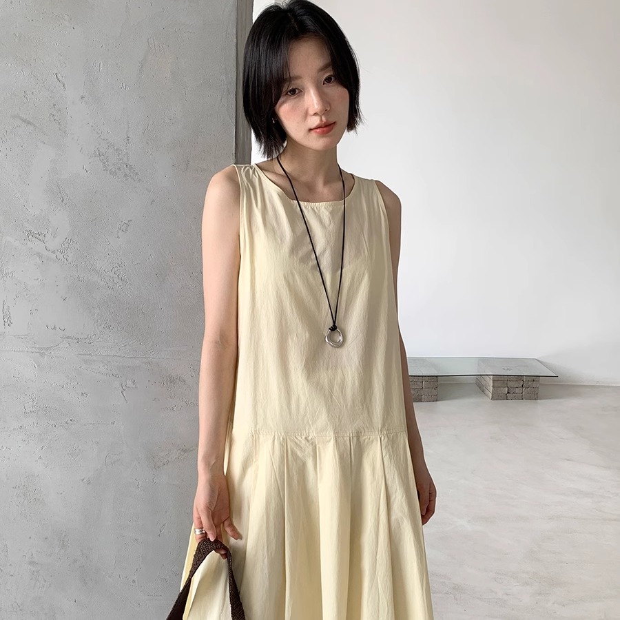 法式气质无袖连衣裙女夏新款