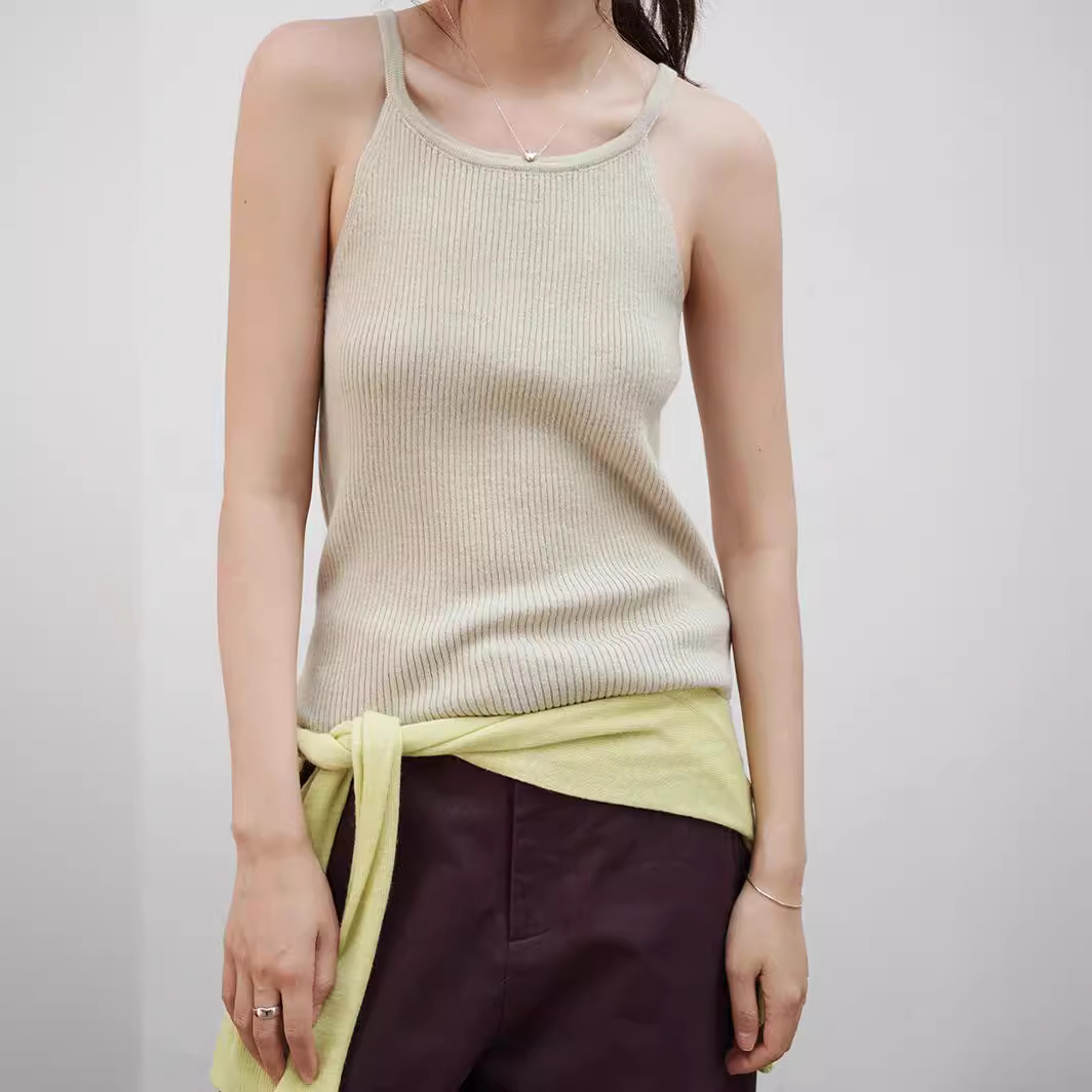 爱与南希原创设计师女装2025春夏新款韩系高弹显瘦高级感吊带背心