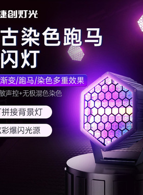 捷创灯光清吧酒吧LED复古灯可拼接帕灯跑马效果背景灯全彩COB爆闪
