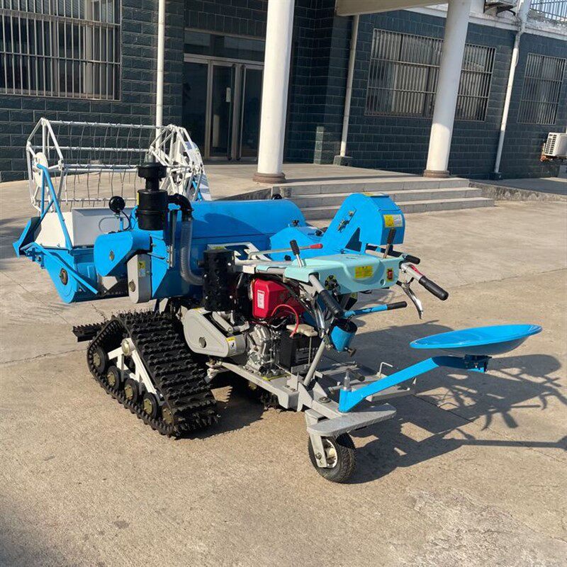 山地梯田水稻收割机 轻便型手推割谷机 小地块稻麦收割脱粒机