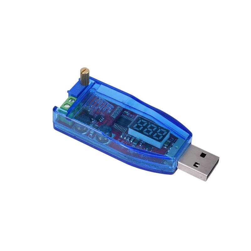 usb升压模块5V转12V24V 电压显示1-24V可调电压 小功率3W桌面电源