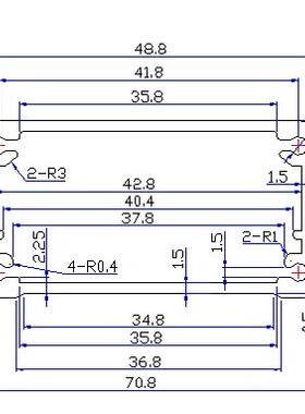 GPRS DTU、RTU铝外壳、以太网口、串口服务器外壳70.8×83×24.65