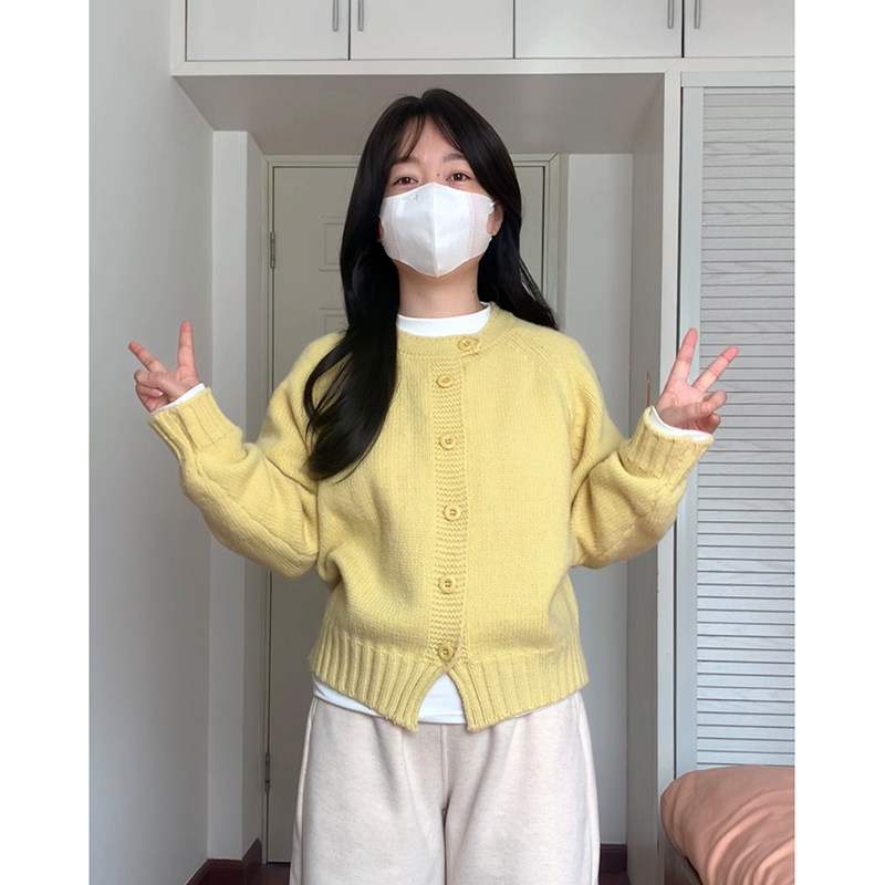 韩系纯色宽松插肩袖纽扣毛衣阿殊 ASOUL 微胖小个子显瘦上衣女,女装/女士精品,毛衣,淘宝优惠券,粉丝福利购,淘宝优惠卷