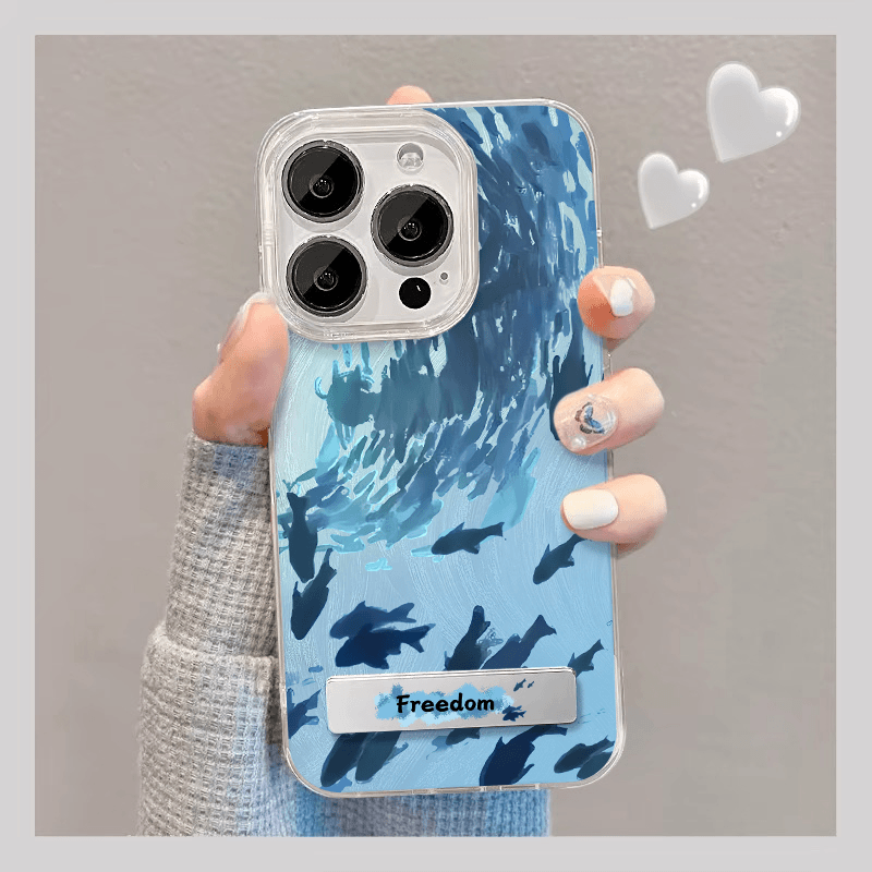 深海鱼群羽纱壳opporeno14pro手机壳reno13/12/11/10新款findx8pro高级a2m创意k12x男女款a56/a72防摔保护套