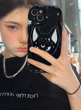 ins甜酷辣妹猫咪适用小米17promax手机壳15/14/13高级感红米K90/k80个性女note15日韩Civi3新款note15r保护套