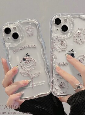 金属玫瑰适用小米17promax手机壳15/14/13仙女红米k90/k80至尊版网红turbo4简约note15/14新款k40透明保护套
