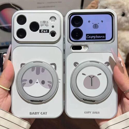 卡皮巴拉猫猫头秒变适用小米17promax大视窗手机壳米15/14新款红米k90卡通note15情侣turbo5软14c防摔保护套