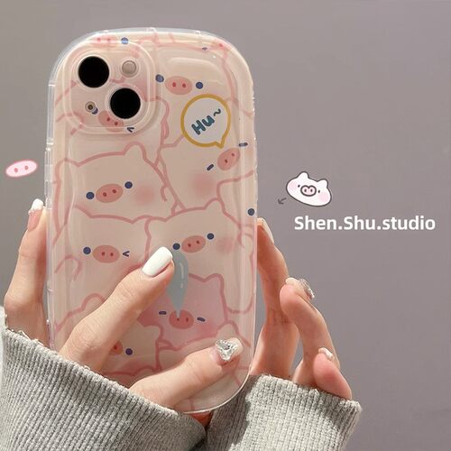粉色卡通猪猪硅胶小米红米保护套