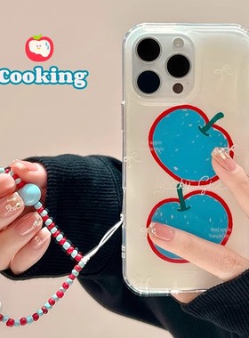 韩风ins白色蝴蝶结蓝苹果适用小米15ultra手机壳米14/13新款k80双层k70硬壳女款note14/13防摔turbo4/3保护套