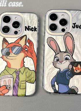 卡通尼克朱迪适用华为mate80pro手机壳pura80/p70/p60新款可爱畅享80s小众潮nova15/14情侣麦芒40防摔保护套