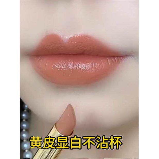 【官方正品】不沾杯不掉色口红雨衣肉桂胡萝卜滋润显白保湿