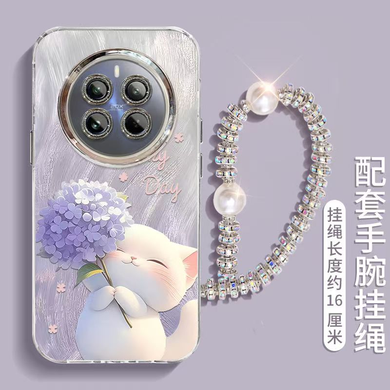 realme12pro+手机壳rmx3841卡通软硅胶oppo真我pro保护套5g镜头全包防摔rmx3843个性创意realme 12pro十女款