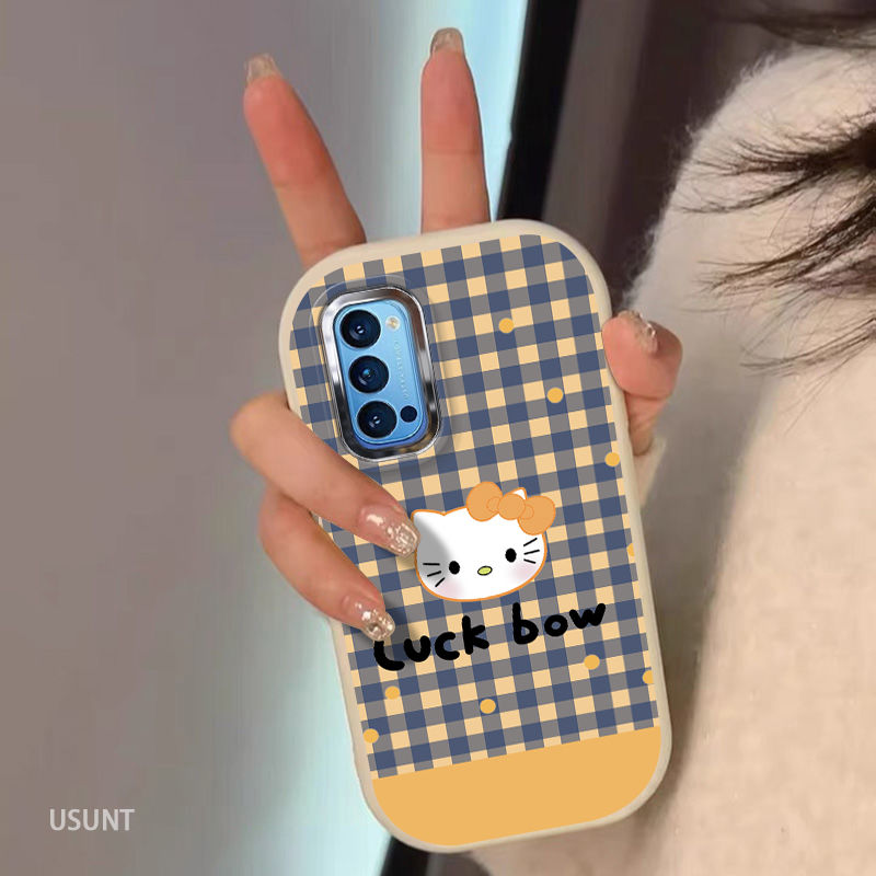 格子kt猫OReno4手机壳硅