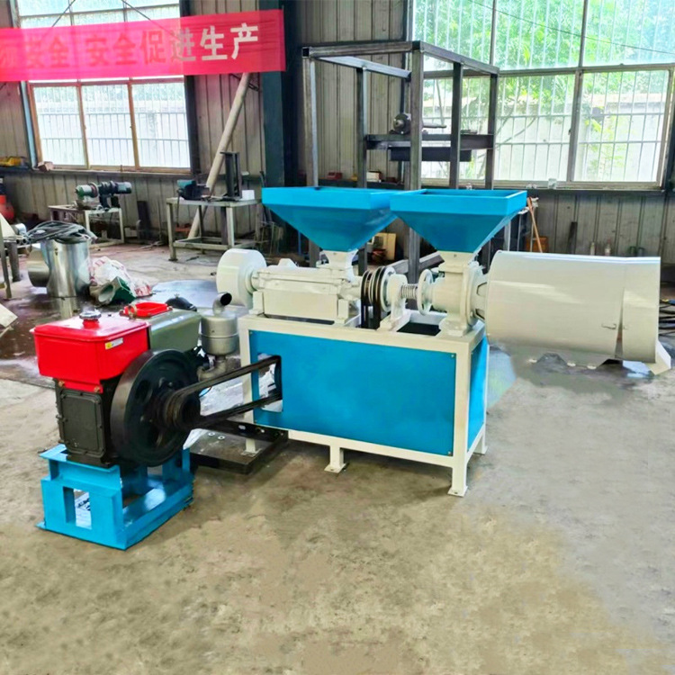 380v7.5kw电机带动玉米脱皮制糁机农友T1型磨粉机东北玉米碴子
