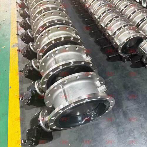 双沪天4不-锈钢法兰蝶阀中线软密封D31X10P法兰无销涡32轮传动蝶