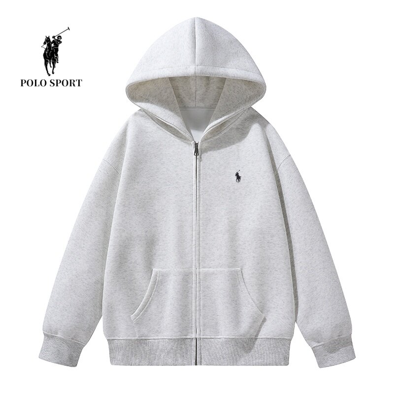 POLO连帽卫衣男女同款拉链开夹克