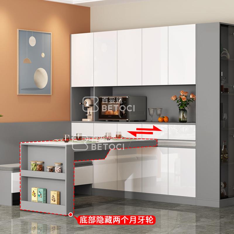 重型平移餐桌滑轨导轨配件开放厨房餐桌吧台隐藏平推推拉轨道五金