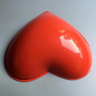 厂家供应亚克力红色心形球罩有机玻璃新型鼓吹造型亚加力吹塑罩子