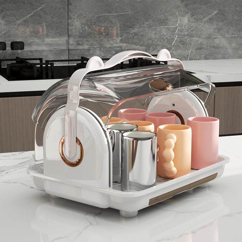 碗筷收纳盒带盖家用沥水架厨房无缝塑料双层厨房置物沥水架升级款,厨房/烹饪用具,碗架,淘宝优惠券,粉丝福利购,淘宝优惠卷