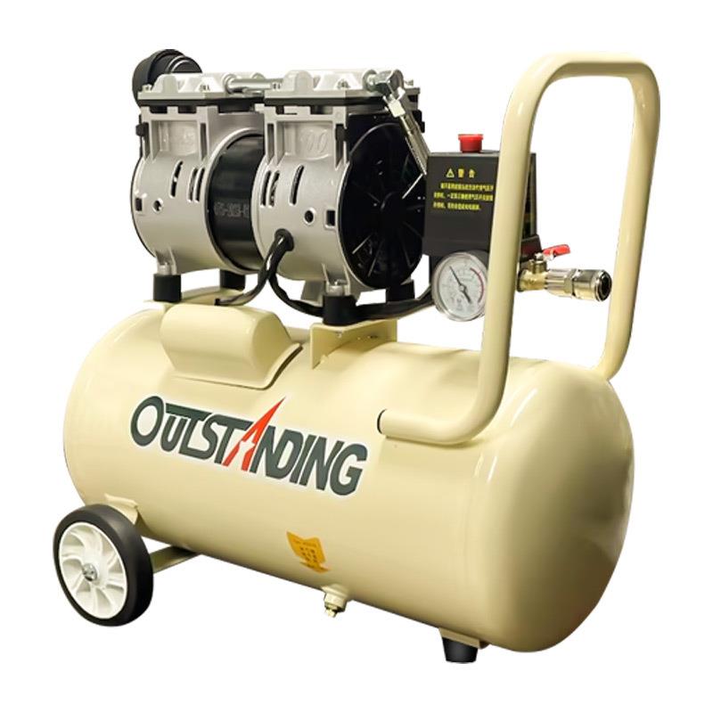小型静音汽修无油打气泵220v充气泵空压机喷漆空气机便携式