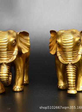 厂家 一对铜大象 吸水铜象 工艺品铜 大象 家居礼品摆件