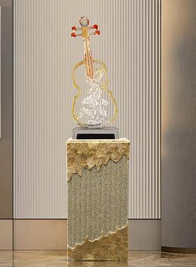 艺术小提琴摆件高级感客厅落地轻奢高档玄关电视柜酒柜样板房软装