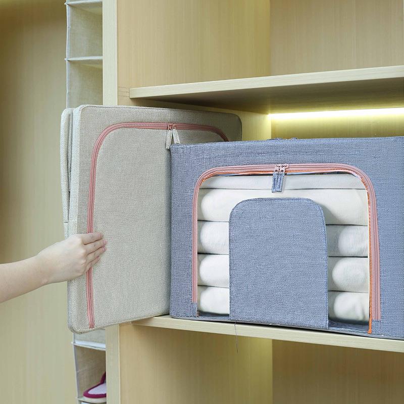 派士龙加厚棉麻收纳箱特大防水防潮衣物棉被家用整理百纳箱储物