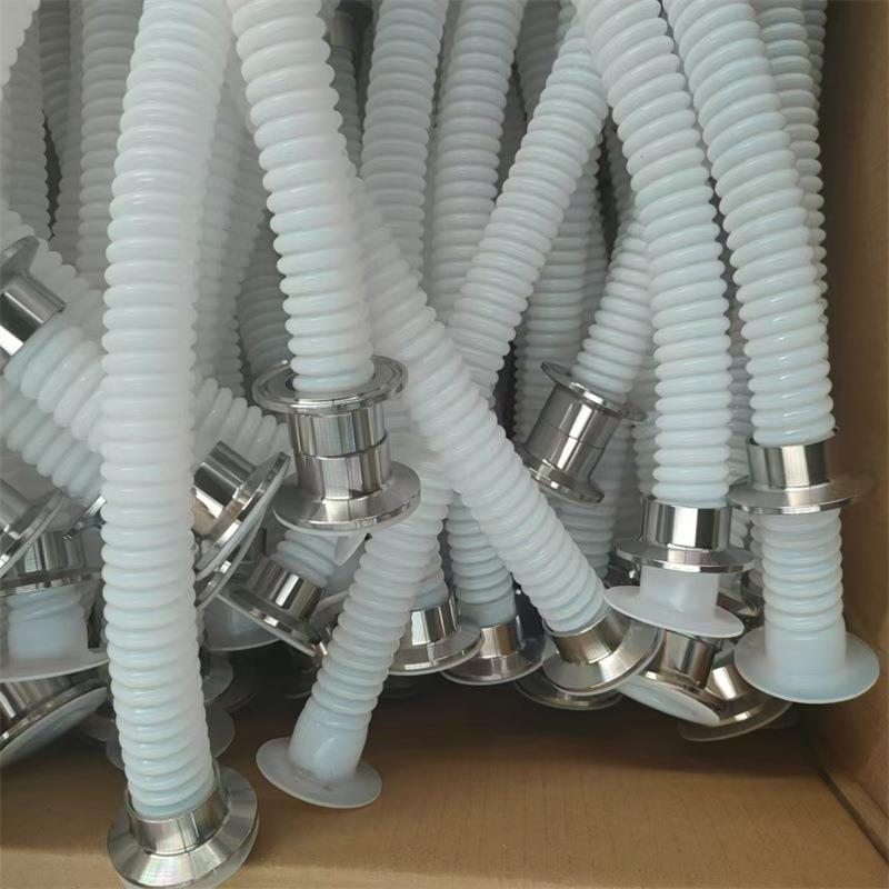 四氟波纹管/聚四氟乙烯波纹管卡盘翻边软管PTFE耐高温耐腐蚀厂家