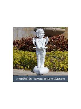户外公园林景观玻璃钢欧式人物雕塑别墅花园庭院天使小区装饰摆件