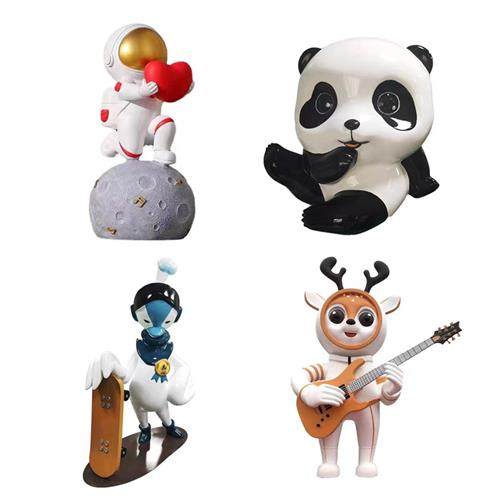 玻璃钢卡通雕塑定制ip形象公仔动漫吉祥物户外商场步行街打卡摆件