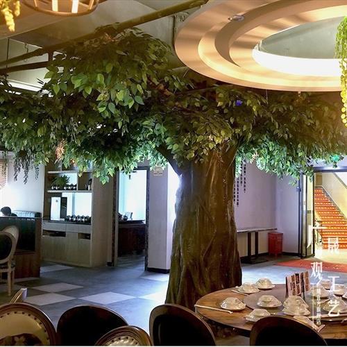 厂家直销榕树室内景观假树古榕树造景商场大树包柱装饰树仿真树