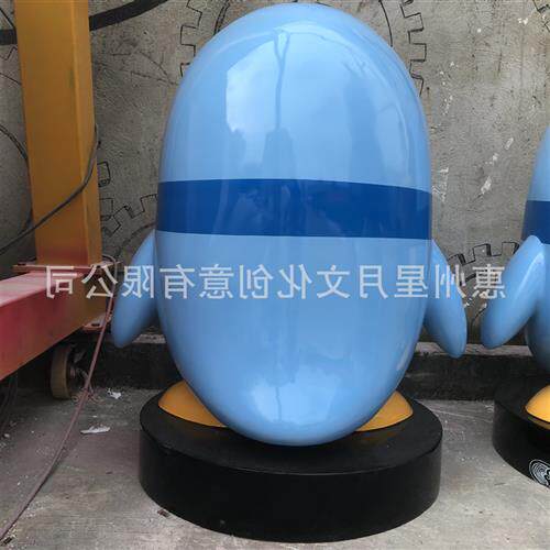 玻璃钢卡通动物企鹅雕塑企业吉祥物IP制作户外景观装饰落地摆件
