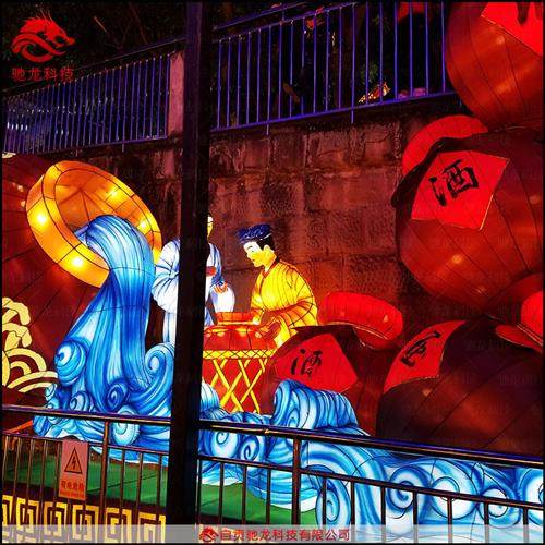 石磨豆腐民间文化花灯展览景区民宿文化灯光装饰传统文化彩灯灯会