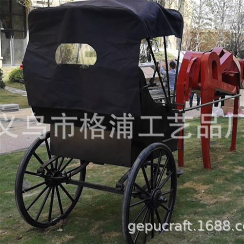 金属马和马车模型雕塑小区景观小品铁艺工艺品雕塑草坪铁艺小品