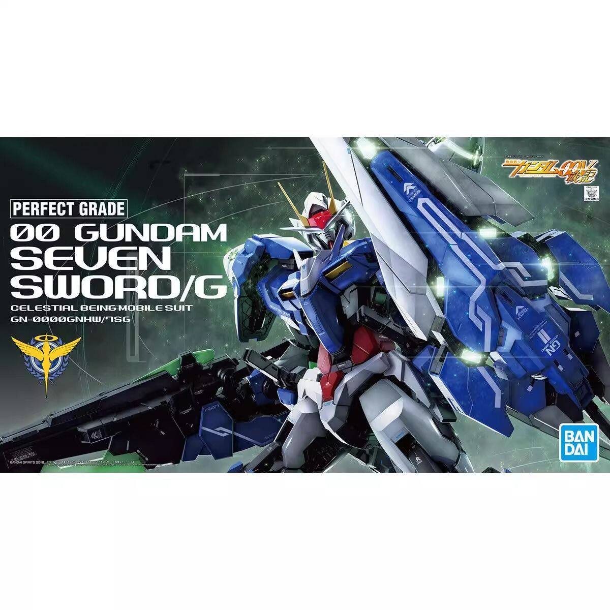现货 万代 PG 1/60 GN-0000GNHW/7SG 00高达 七剑 7剑 拼装模型
