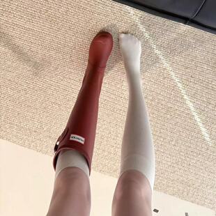长统靴袜子小腿袜女秋冬长筒压力无骨堆堆袜及膝jk韩系纯色长统靴